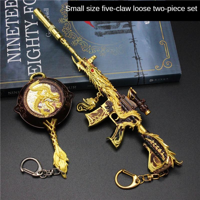 

Оружие мира M416 с пятью когтями, версия кожи золотого дракона, звезда веры, лобстер, повелитель, ослепительная фиолетовая мелодия, модель пистолета, модель игрового пистолета