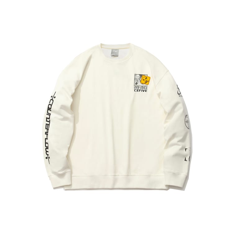 Li Ning CF Sweatshirt Unisex Ivory AWDR384-1