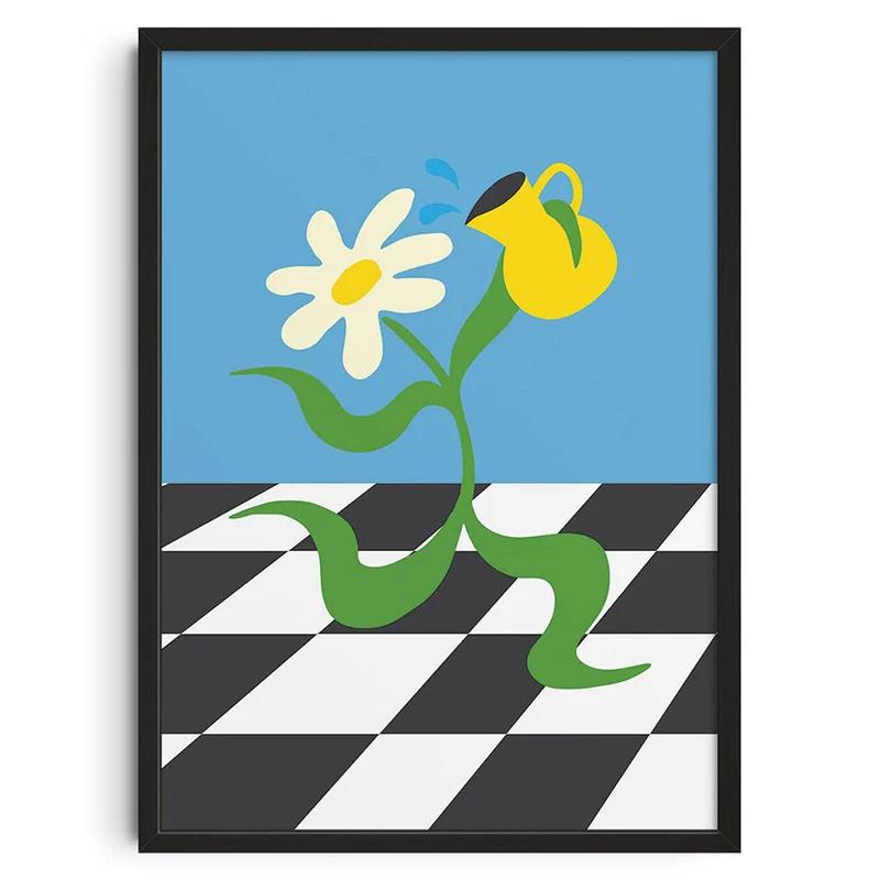 Vintage Abstract Feed Your Mind Classic Posters Print Self Care Wall Art Canvas Painting for Living Room Bedroom Home Decor