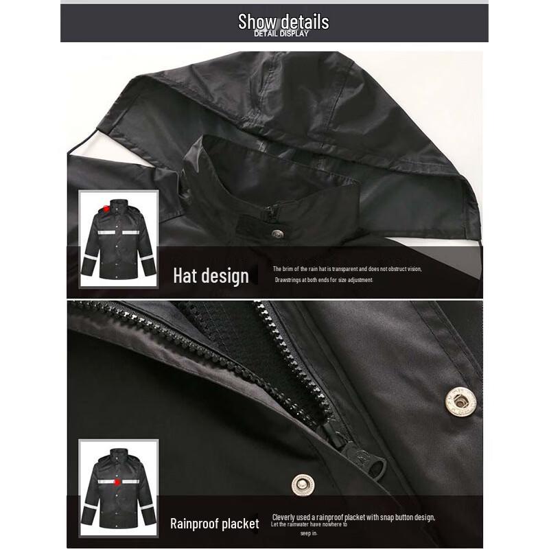 E-DONG Reflective Split Cycling Rain Suit