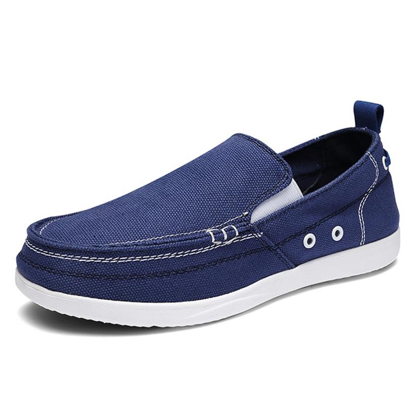 Customized Processing 2025 One-pedal Lazy Canvas Loafers Casual Foot Cover Lightweight Cloth Shoes Men's Shoes Trend