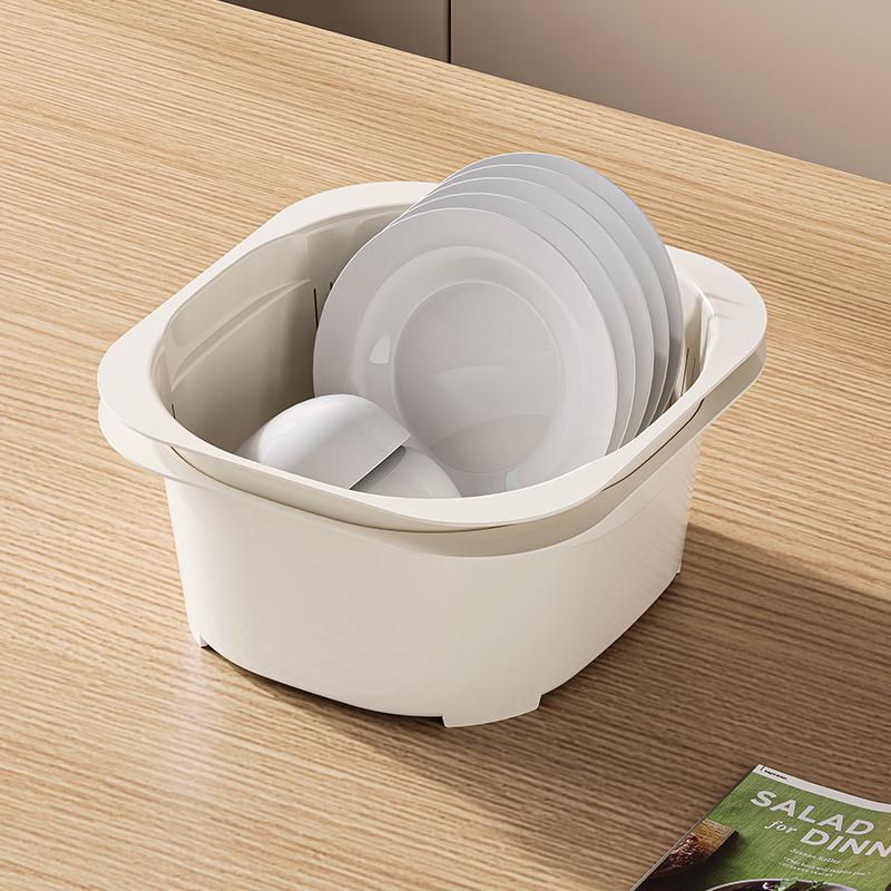 2026 Multi-Layer Stackable Kitchen Basket: Draining and Washing Basin for Fruits, Vegetables, and Rice.