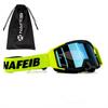 NAFEIB Motocross Goggles with Storage Bag Anti-UV Windproof Dustproof Dirt Bike ATV Off-Road Racing Goggles for Men Women