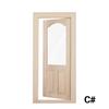 1:12 Maison de Poupée Simulation Porte Meubles Miniatures Bricolage Porte en Bois Accessoires Maison de Poupée