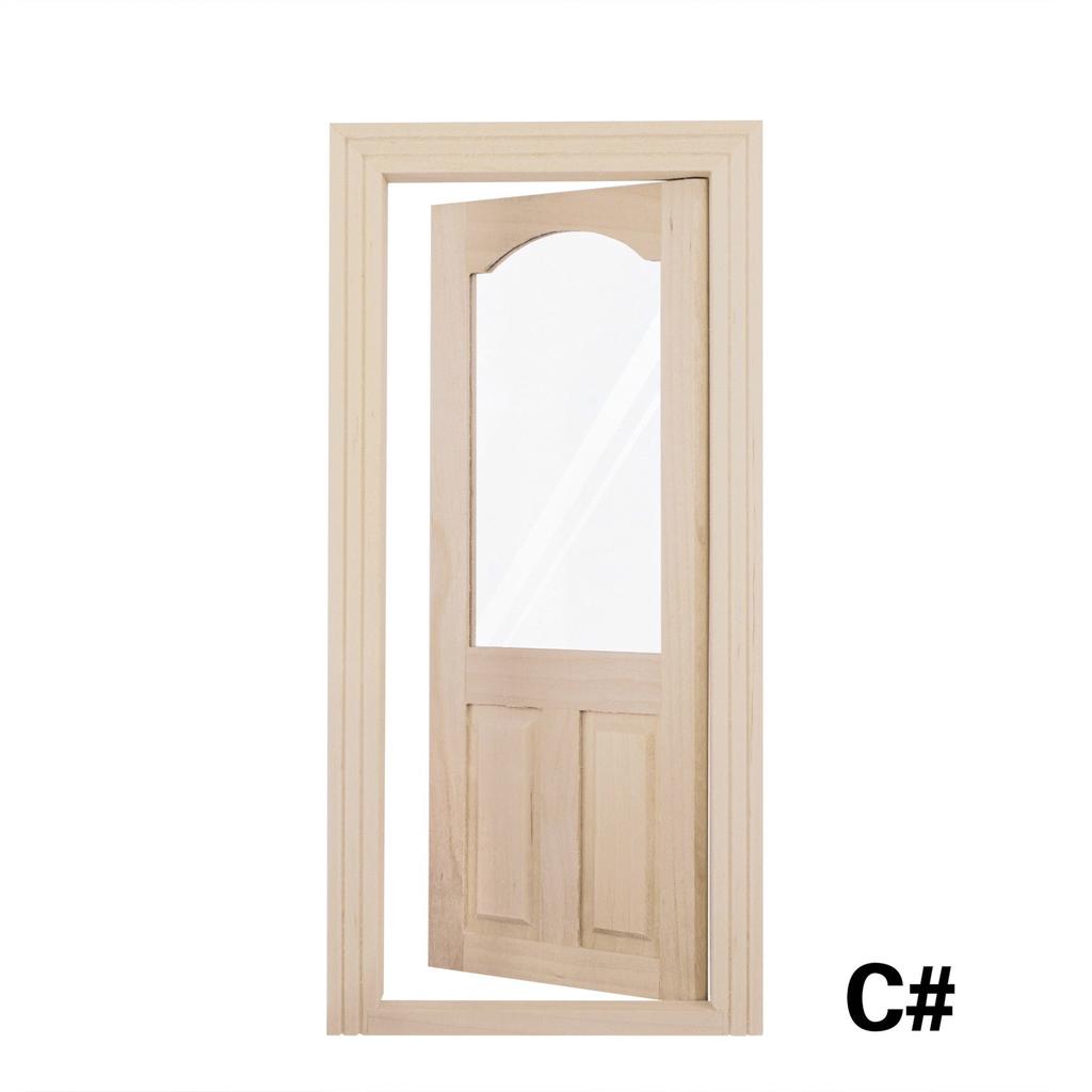 1:12 Maison de Poupée Simulation Porte Meubles Miniatures Bricolage Porte en Bois Accessoires Maison de Poupée