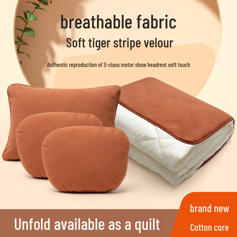 Luxus Universelles Auto Nacken- & Lendenstützkissen - Plüsch Kopfstütze für Sportsitze
