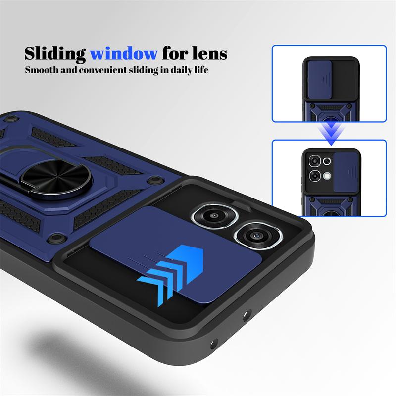For OPPO F31 5G Case Shockproof Armor Phone Case For OPPO F 31 OPPOF31 5G Slide Camera Protection Cover Ring Stand Holder Fundas