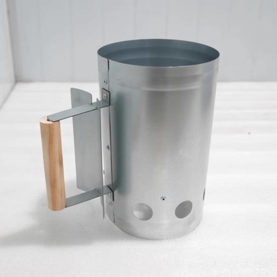 Charcoal Chimneys Starter Extra Large Capacity Small Chimneys with Wooden Handle for Charcoal Grill And BBQ