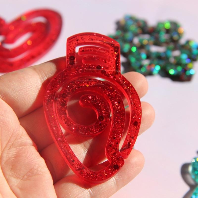 Christmas Themed Reusable Silicone Bookmark Mold For Handmade Resin Jewelry Accessories And Gifts