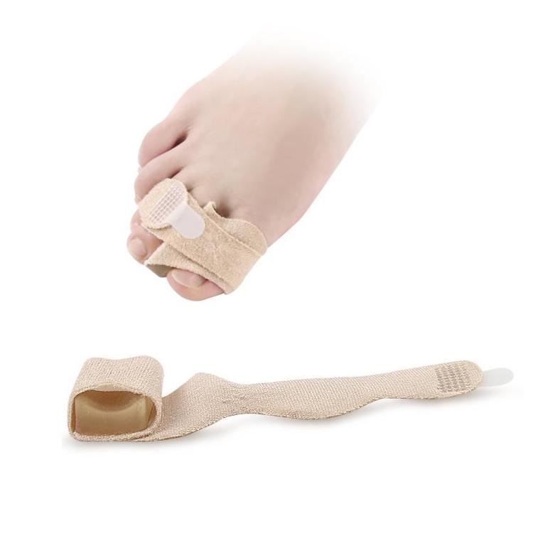 Toe Finger Straightener Hammer Corrector Bandage Toe Separator Splint Wraps With Silicone Gel Toe Splint Straightener Brace