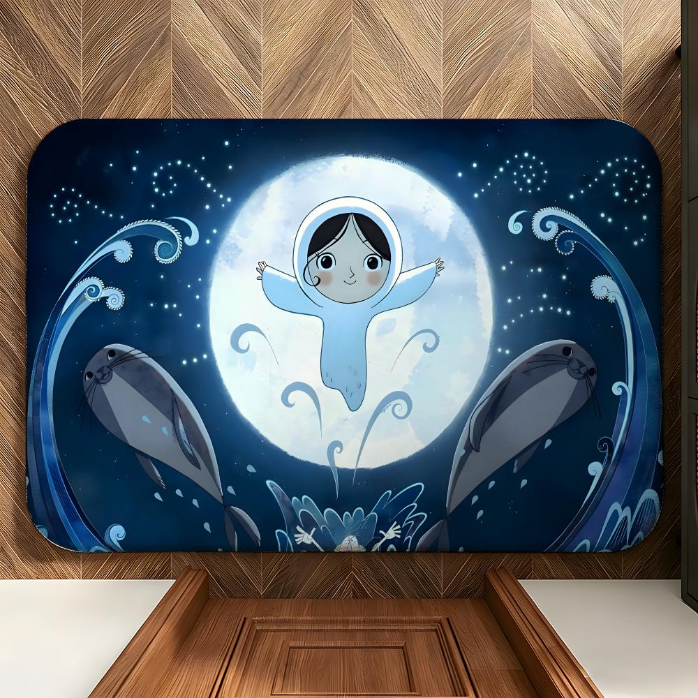 Animation S-Song of the S-Sea Floor Mat Soft Flannel Floor Mat Suitable for Entryways, Living Rooms, Bedrooms, and Bathrooms