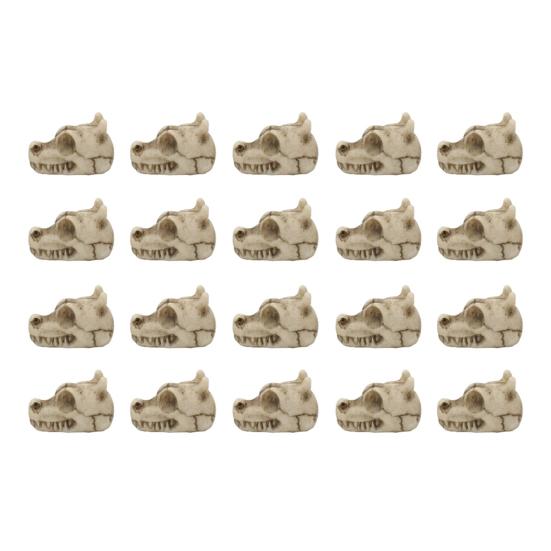 20 Pcs Dragon Skull Miniatures Mini Resin Dragon Skull Heads Decorative Dragon Skull Vase Fillers for Potted Plants Aquarium Garden Landscaping