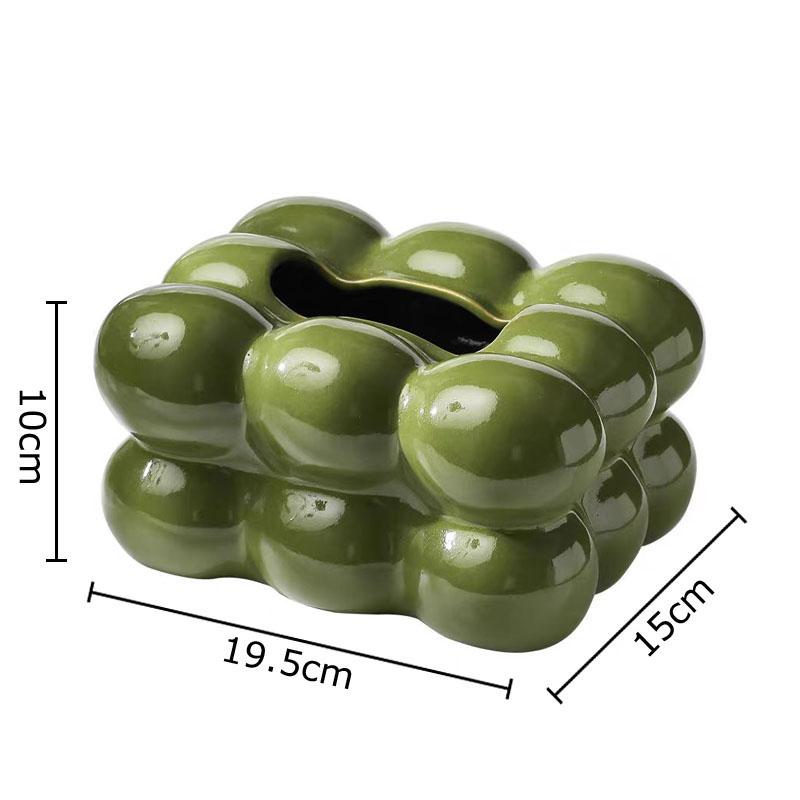 Green Bubbles Tissue Box Dining Table Napkin Holder Paper Towels Removable Tissue Boxes Cotton Candy Shaped Paper Towel Case