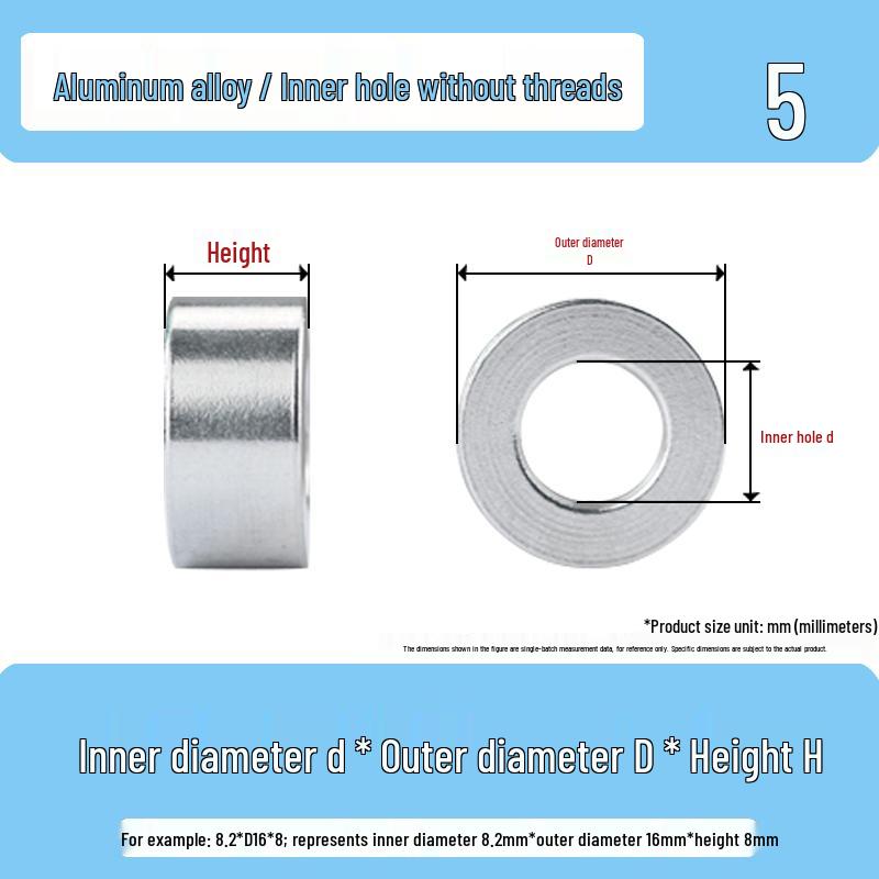 Dichtungs- und Buchsensatz aus Aluminiumlegierung - Verdickte Isoliersäule mit runden und flachen Unterlegscheiben (M6, M8, M10, M12)