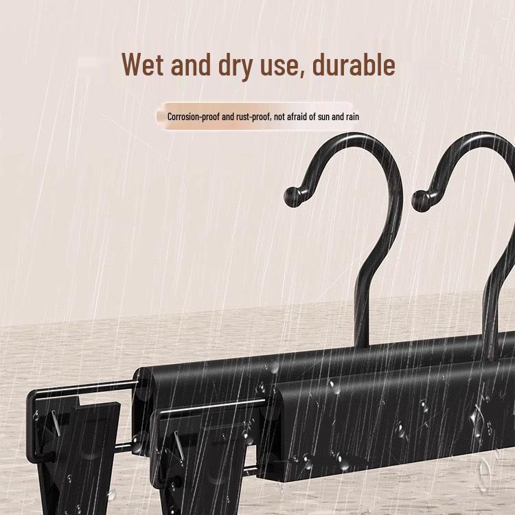 Nordic Windproof Frosted Pants Rack with Clips - Integrated Hanger for Drying and Storing Pants In Dormitory or Home