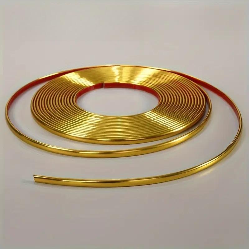 

1PC 10M/393.7in Self-adhesive Wall Stickers Furniture Edge Decorative Protection Strip Wall Protection Strip Living Decoration золотий