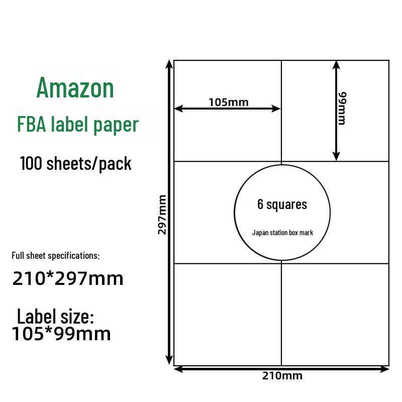 FBA Self-Adhesive Label Paper, 30 Grids, 6 Grids, 40UP44, 212427 Grids.