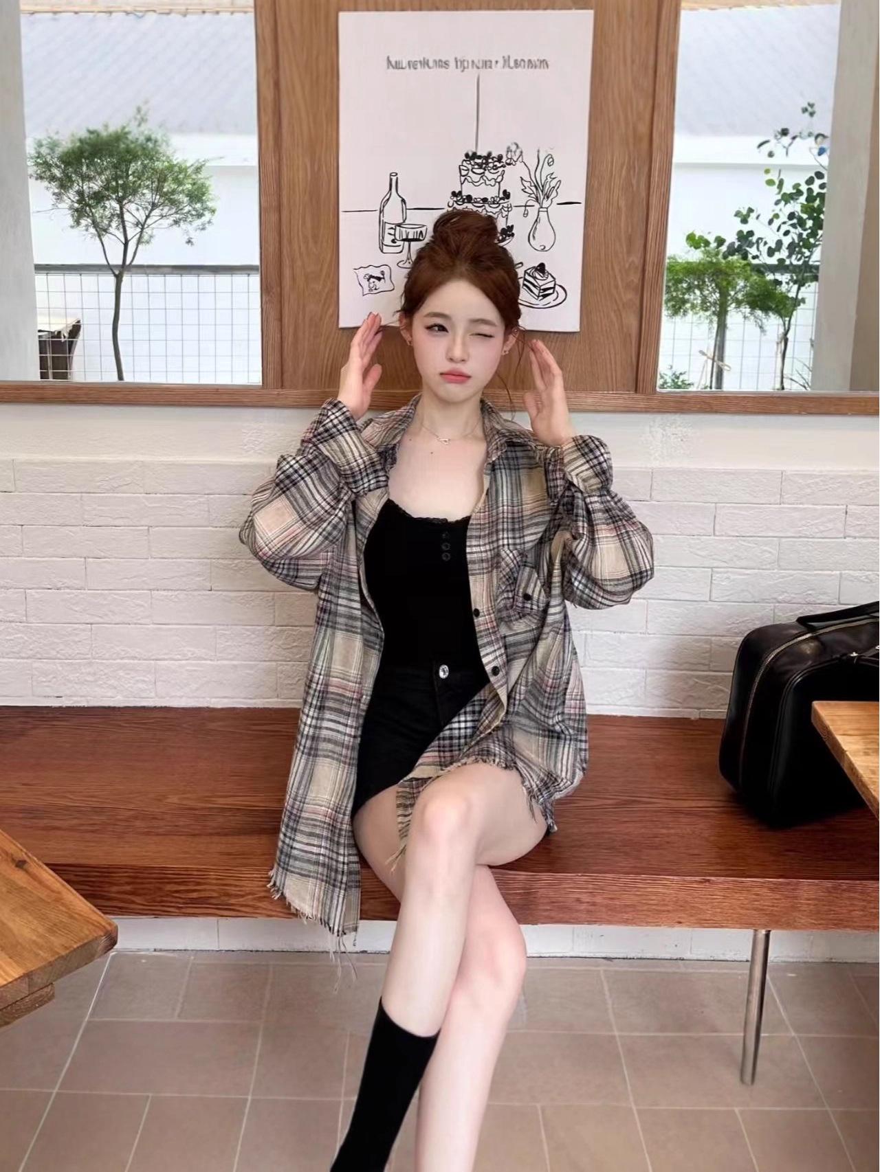 

Korean Style Women s Mid-Length Lapel Sun Protection Shirt - New Spring/Autumn Chic Trend XXL