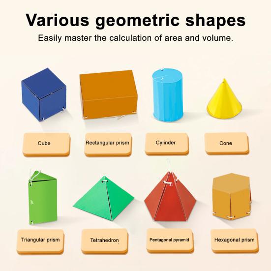 1/3Pcs Pull String 3D Geometry Learning Book with 40162 Solids DIY Paper Folding Geometry Model Kit Braided Rope Volume Surface