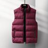 Autumn and Winter Thickened Sleeveless Tank Top Standing Collar Warm Cotton Coat Vest Coat for Men