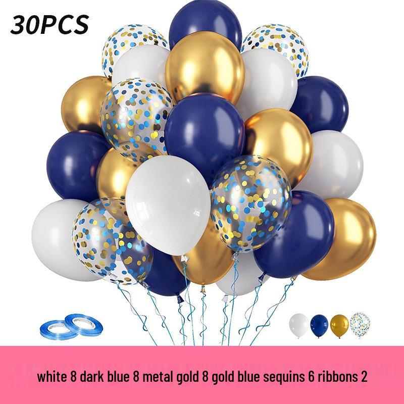 30-Piece 12-Inch Balloon Set for Birthday, Wedding, and Party Decorations