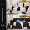 Schwarze Linien Chenille Sofabezug Stoff Sofadecke Universal Couch Handtuchbezug Staubdicht Sofakissenbezug