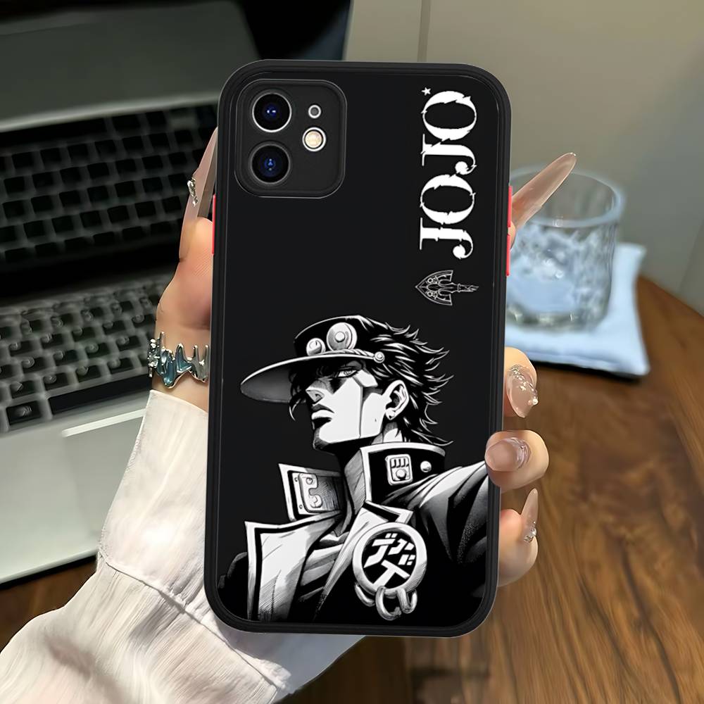 

Anime J-JoJo Classic B-Bizarre A-Adventure For IPhone 16 15 14 Plus 13 12 Pro Max X XS MAX Translucent Matte Shockproof Cover iphone 11pro