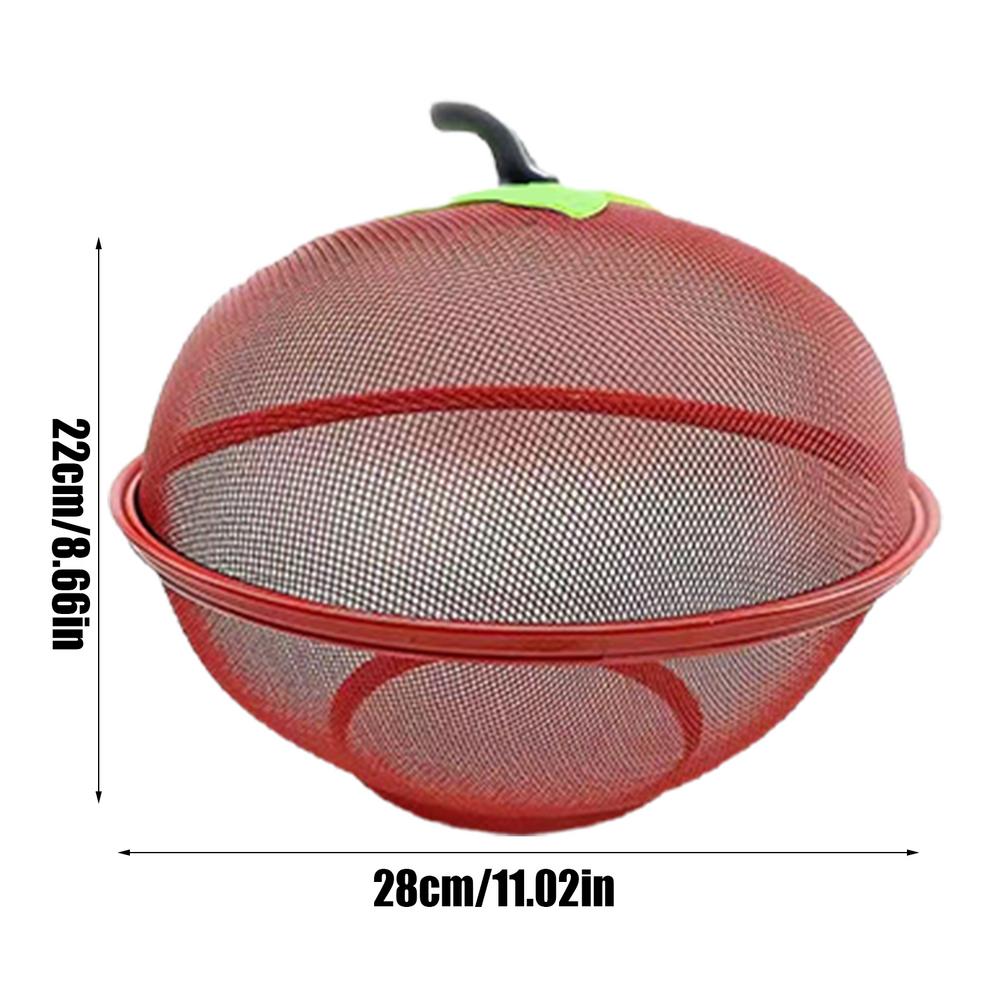 

Сетчатая овощная чаша, держатель для овощей и фруктов, защитный держатель для фруктов, многоразовый держатель для овощей и фруктов, столешница из металлической проволоки, фрукты красный