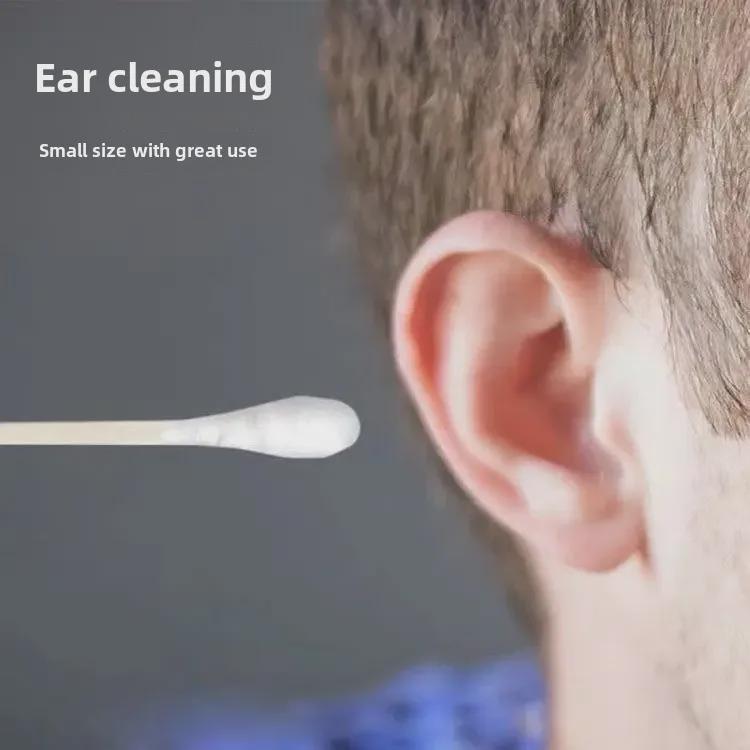 Bavlněné tyčinky s oboustranným hrotem: Odličování, Čištění uší, Dezinfekce, Bambusové tyčinky, Jednorázové, Hygienické, Špičaté konce