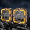 2pcs LED Work Light White Amber Driving Fog Light Daytime Running Light Led Light Bar For Car Truck Pickup Boat Suv Off Road Neon Lights 4