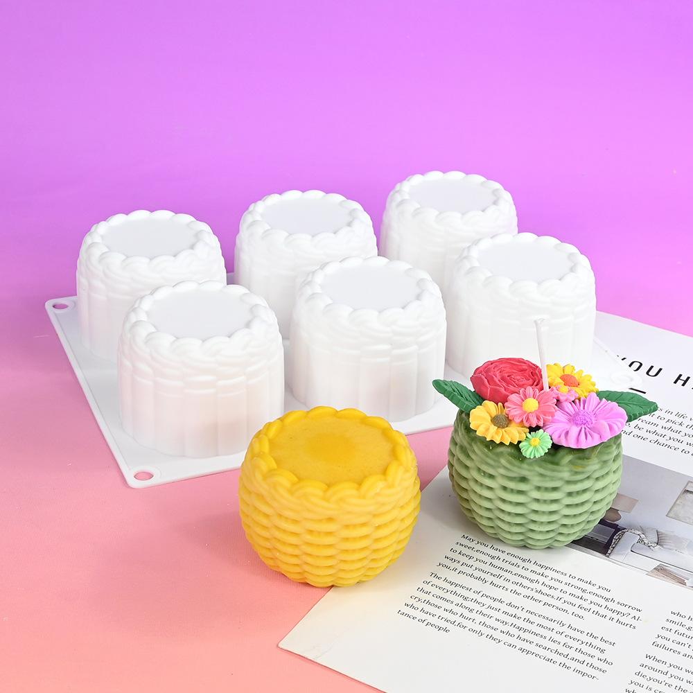 3D Flower Basket Silicone Mold For Chocolate Mousse Cake French Dessert Creative Shape Bakeware Kitchen Pastry Tool Accessories