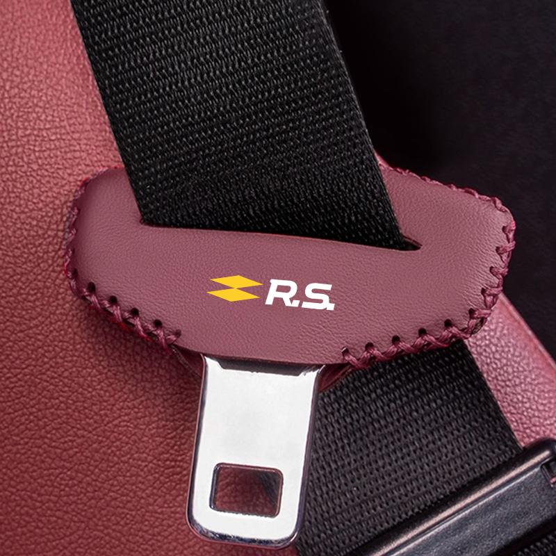 Car Interior Safety Seatbelt Buckle Decoration Cover Shell For Renault RS Line Fluence Captur Megane 2 3 Clio Twingo Accessories Z5