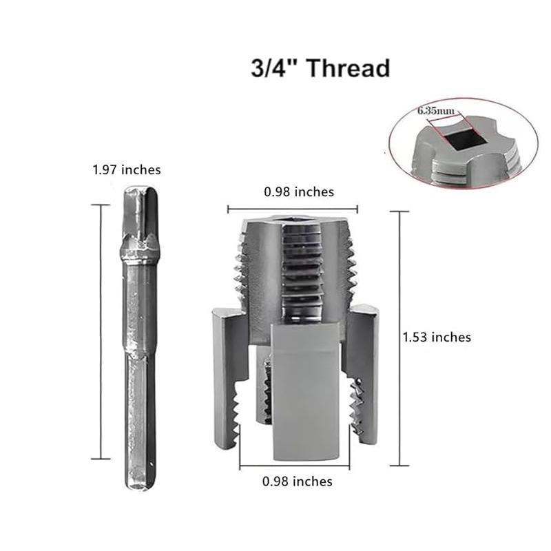 Integrated Pipe Threader Tool for PPR Water Pipes - Internal and External Threading, 4 & 6 Point Tappings