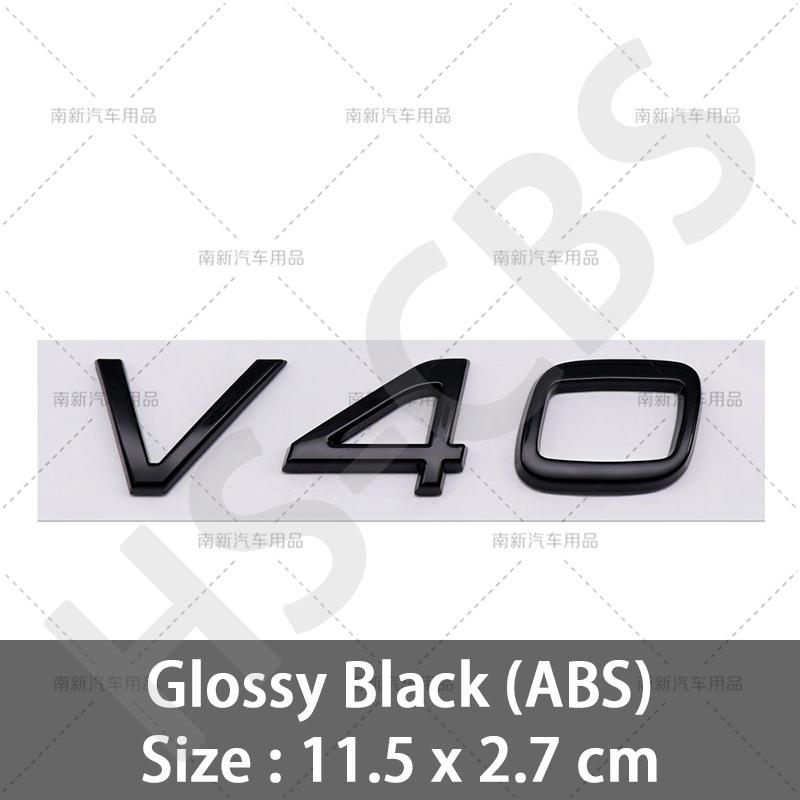 Gloosy V40 V50 V60 V90 Emblem Trunk Label Car Stickers For Volvo Accessories Rear Trunk Logo Displacement Decal Car Styling