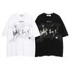 Streetwear Dancing Shadows Graphic T-Shirt Cotton Tshirt Unisex Tops Tees Summer Short Sleeves T Shirt
