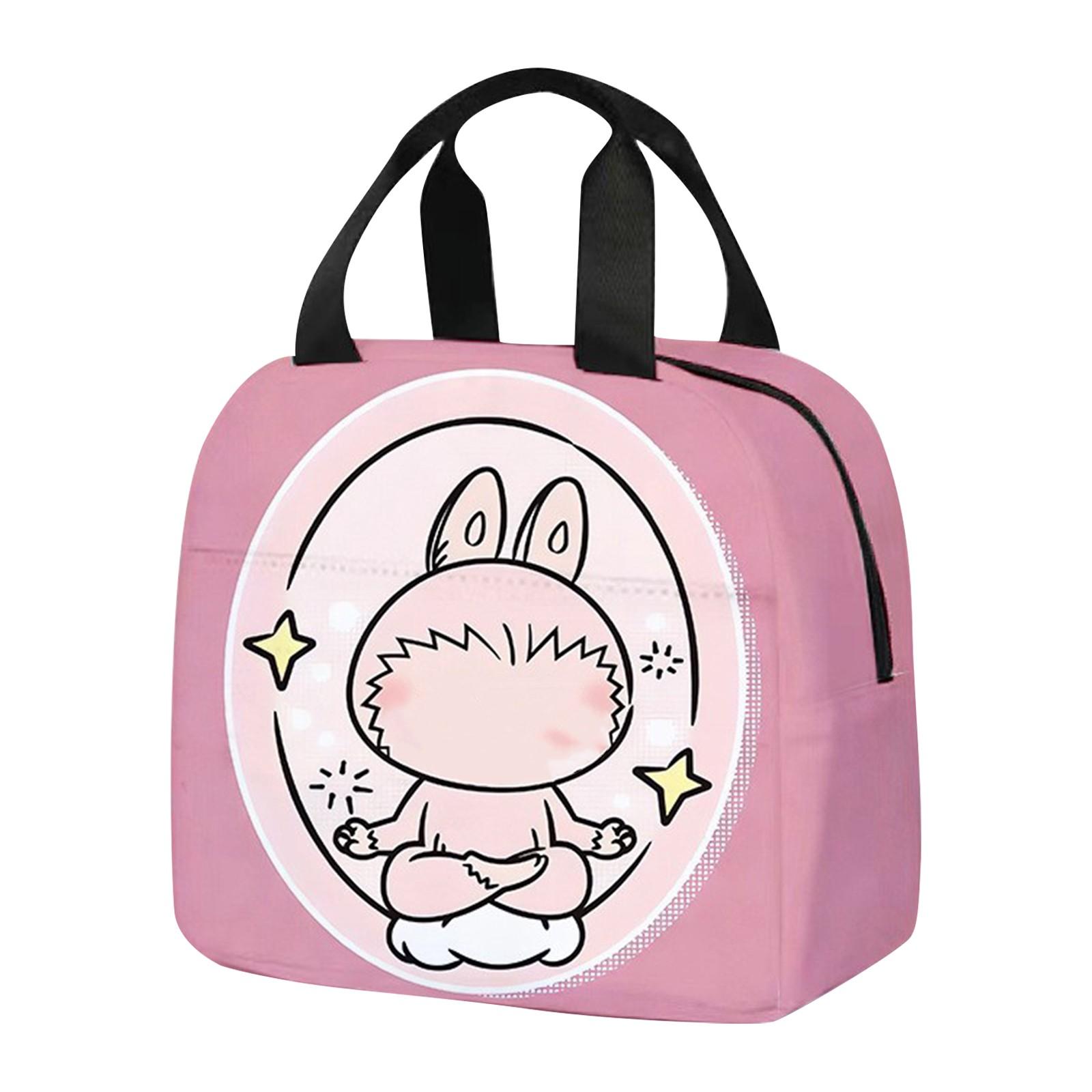 

Lunch Bag Cartoon Handbag Student Lunch Bag Aluminum Foil Insulation Meal Bag Lunch Box Bag One Size