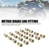 20 Pcs Brake Line Nuts Fittings M10 X 1mm Metric Brake Line Invert Flare Fittings For 3/16 Inch Brake Line Tube