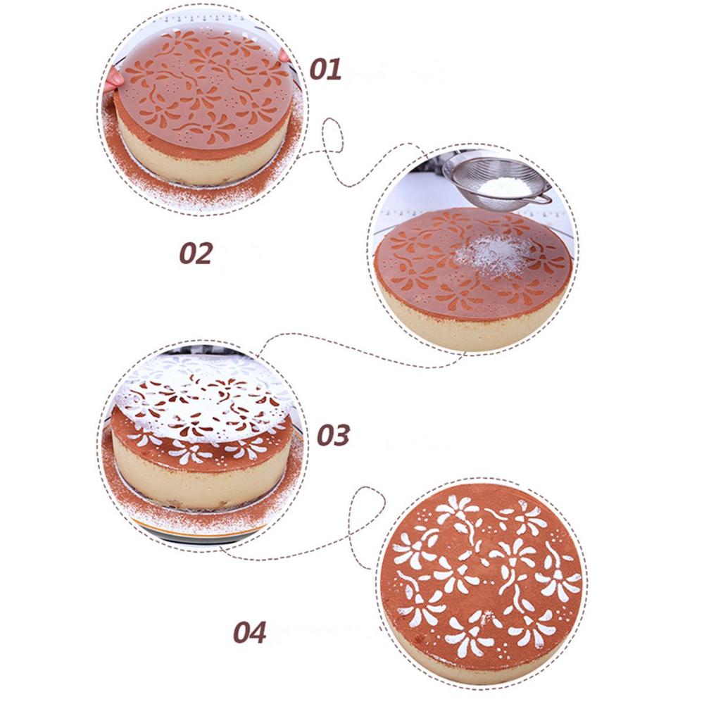Fondant Decorating Tool Plastic Cake Stencil Set Cake Decorating Tool Spray Molds Bakeware Template
