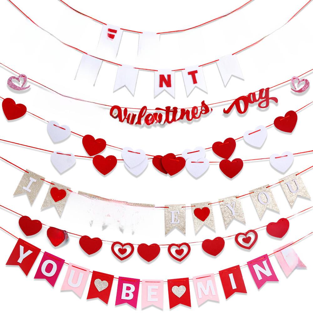 Love Adorable Felt Banners For Valentines Day Be My Valentine And You Be Mine Perfect For Romantic Atmosphere And Festive Decor