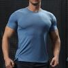 Men's Gym Workout Muscle Fit Shirt Thin Loose-fitting Casual T-shirt Stretchy Quick-drying Short Sleeve Athletic Running Tee