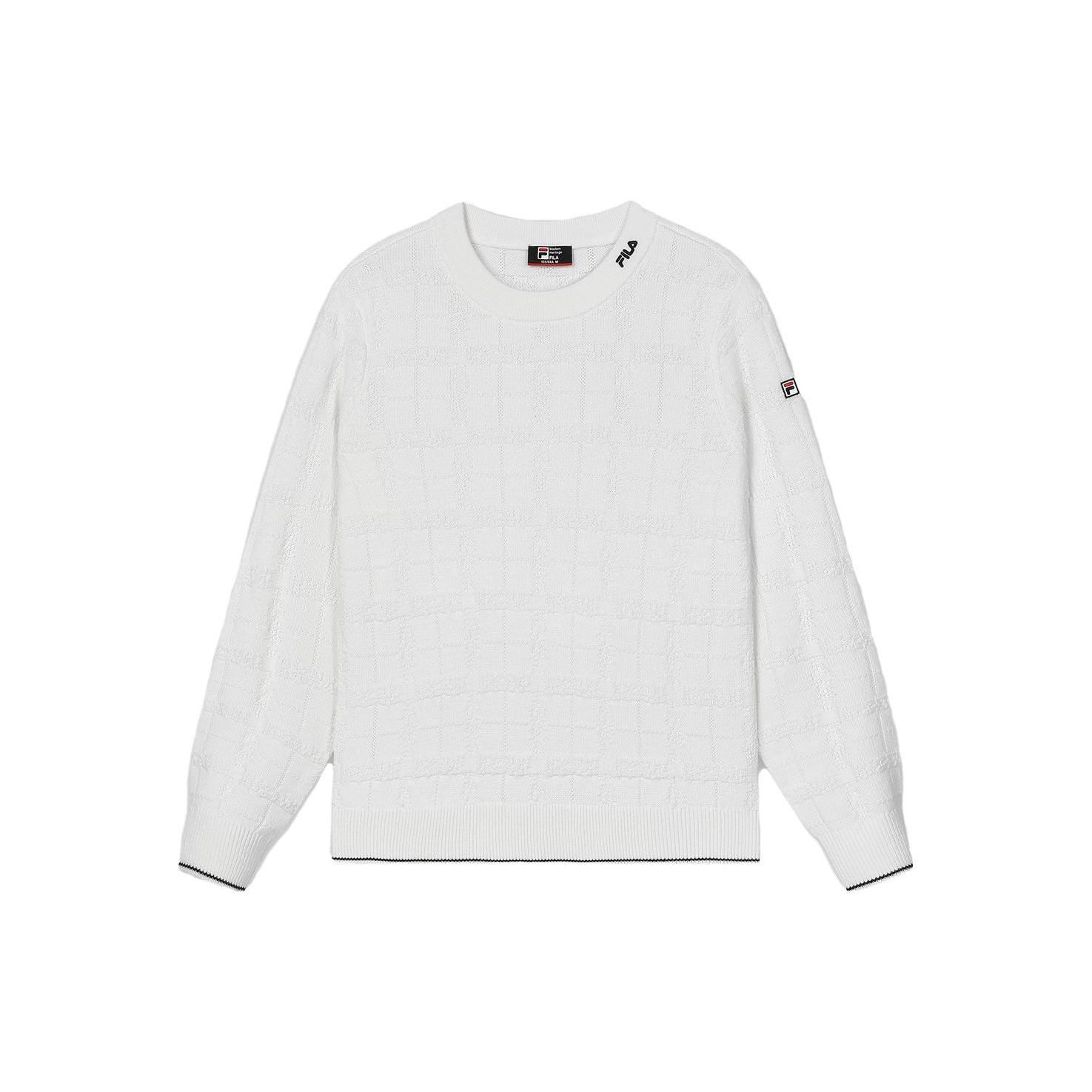 

New FILA Sweater Women s Steam White F11W411405F-IV L