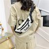 Men's Letter Print Chest Bag Women's Waist Bag Student Sports Crossbody Mobile Phone Bag