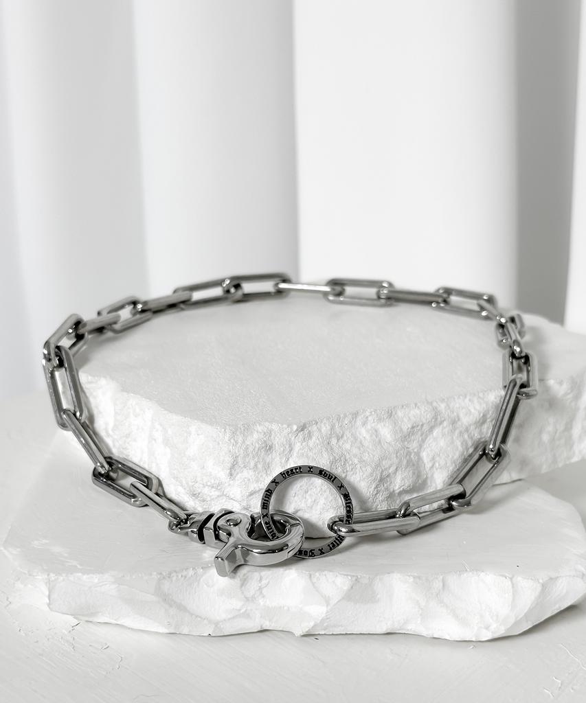 Blessed Bullet Ss-Lettering Buckle Cylinder Box Necklace