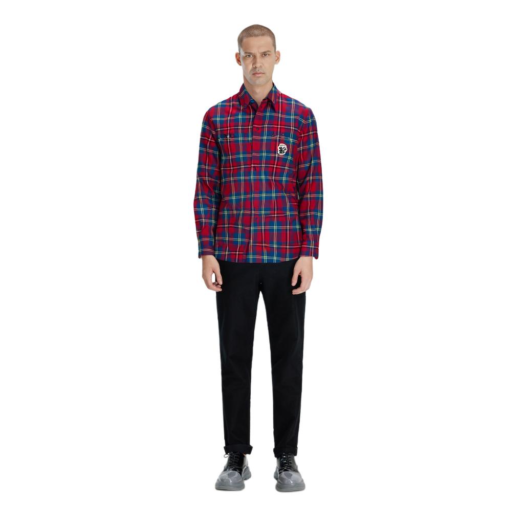 GUCCI Tartan Skunk Patch Shirt 720960-ZAK7U-6499