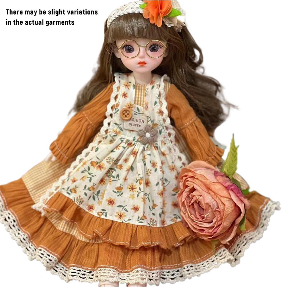 30cm BJD Doll Eclectic High End Design Princess Dress Up Set With Long Hair High Heel Beautiful 3D Eyes Beautiful Accessories