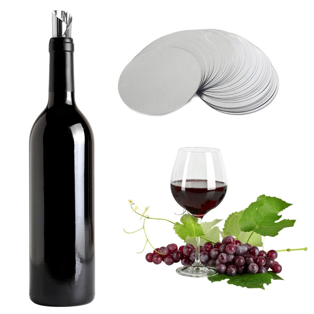 Wine Pour Disc Slice 50 Pieces Thin Reusable Pour Wine Whisky Pouring Disks Drop Stop Pouring Spout Party Supplies