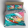Surfing dog with waves. Bedding sets Duvet cover sets Duvet covers Pillowcases(1 * Duvet Cover 2 * Pillowcases, without duvet insert)