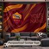 AS Roma FC Personalized Tapestry Support Custom Name, Wall Art Home Decoration