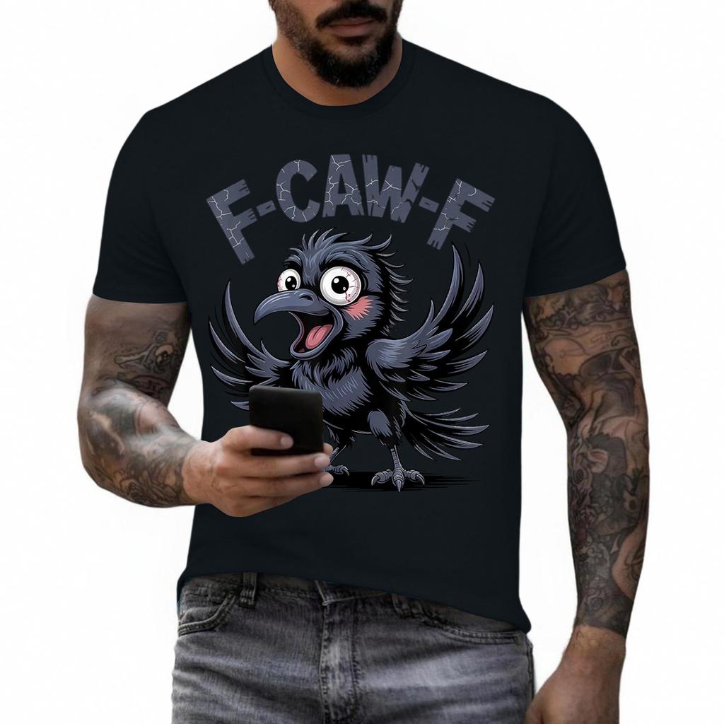 Funny F Caw F Chicken Rooster Cawing F-Caw-F Saying Pun T-Shirt