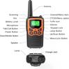 2PCS Handheld Walkie Talkie Radio Long Range 100 Mile Two Way Radio Comunicador Transceiver Charge Headset Waterproof Outdoor